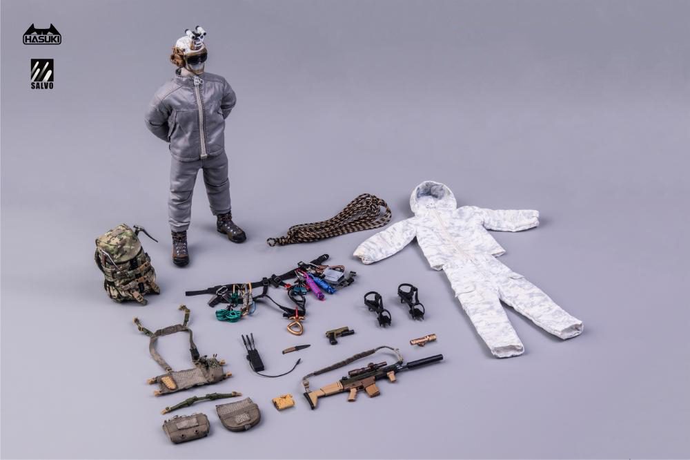 HASUKI SALVOシリーズ SA03 雪山幽霊 1/12スケール可動フィギュア (HASUKI SALVO SERIES SA03 SIERRA PHANTOM 1/12 SCALE ACTION FIGURE)