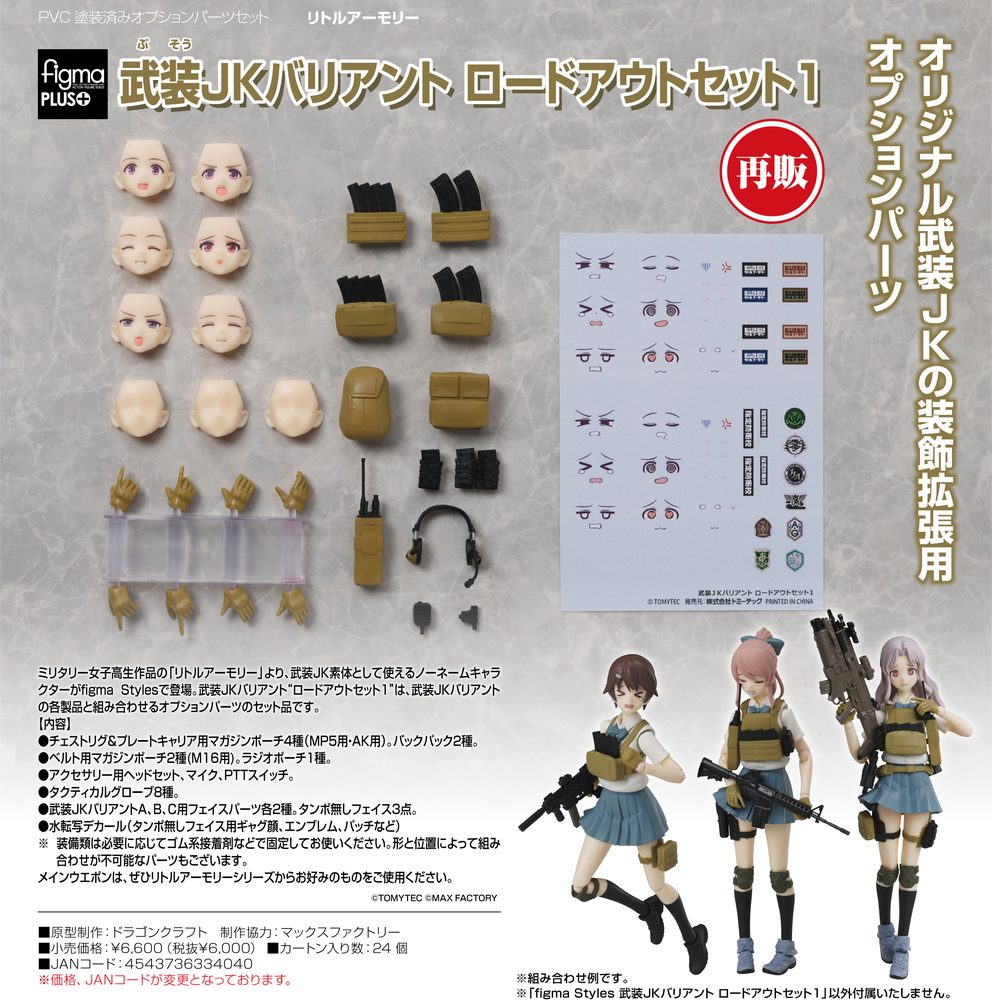 figmaPLUS リトルアーモリー 武装JKバリアント ロードアウトセット1 (figma PLUS "Little Armory" Armed JK Variant Loadout Set 1)