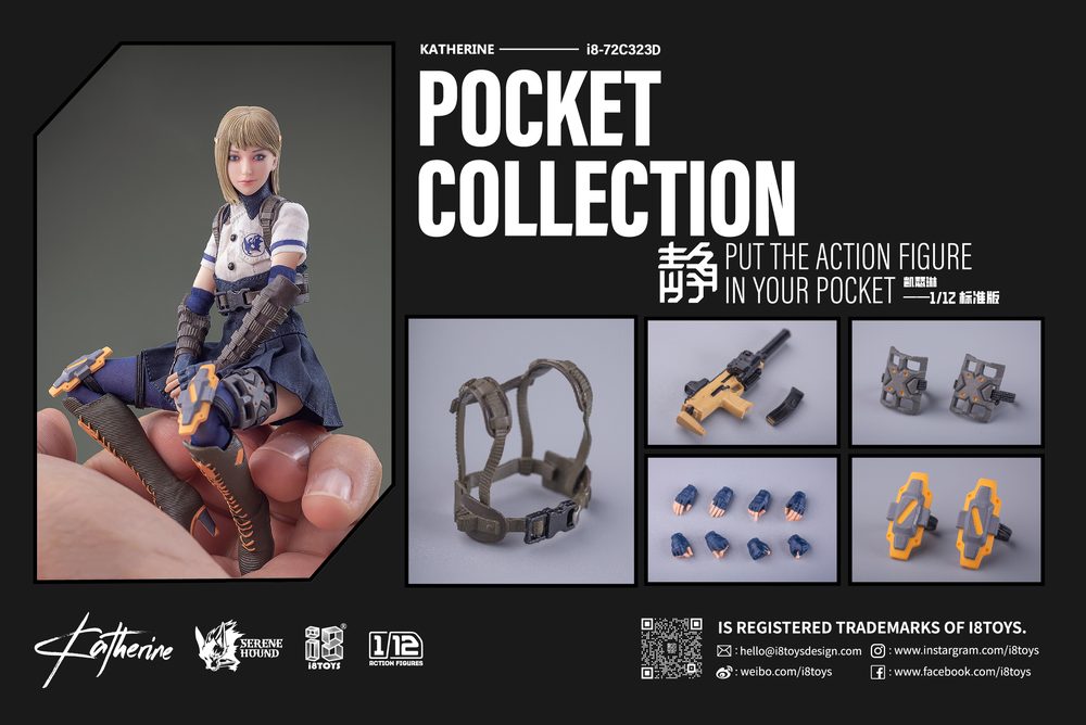 i8TOYS SERENE HOUND (セレネハウンド) シリーズ i8-72C323D キャサリン 1/12スケール可動フィギュア スタンダードバージョン (i8TOYS SERENE HOUND SERIES I8-72C323D KATHERINE 1/12 SCALE ACTION FIGURE STANDARD VERSION)