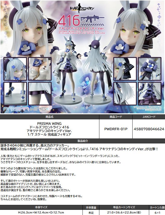 PRISMA WING ドールズフロントライン 416 アキツナデシコのキャンディVer. 1/7スケール 完成品フィギュア (PRISMA WING "Girls' Frontline" 416 Primrose - Flavored Foil Candy Ver. 1/7 Scale Figure)