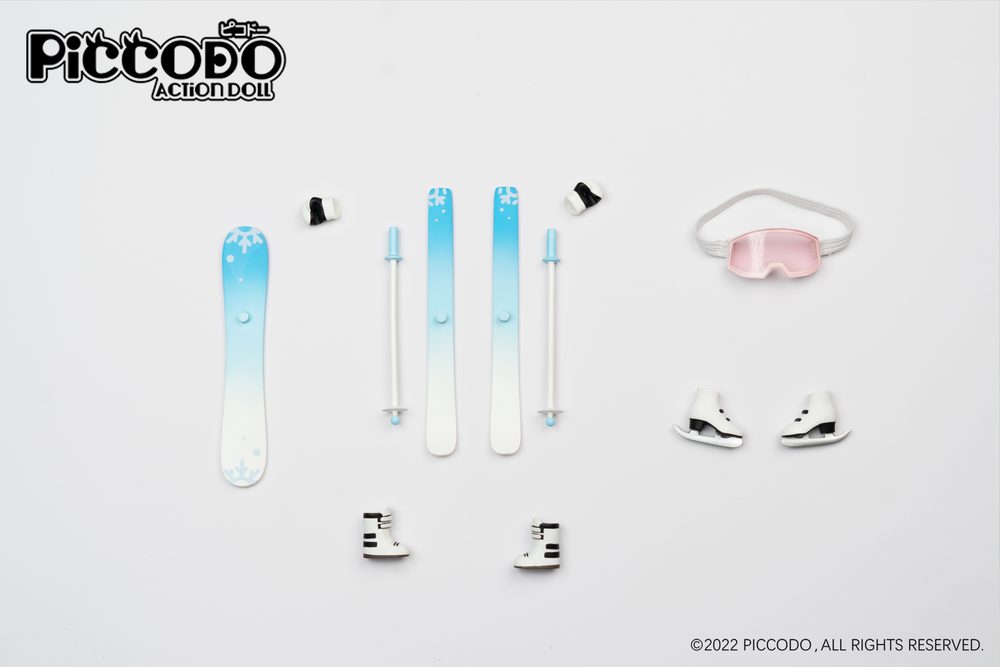 PICCODO ACTION DOLL スキー用具セット (PICCODO ACTION DOLL SKI GEAR SET)